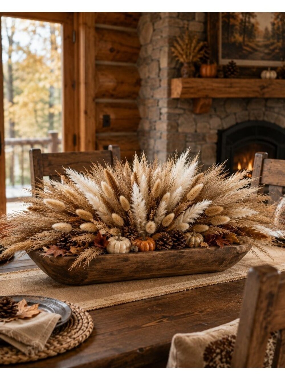 90 Stem Mixed Dried Grass Bundle, 16 Inch Neutral Vase Filler, Boho Wedding and - Picture 4 of 9